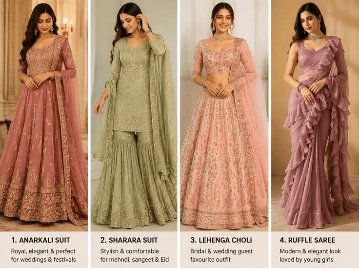 Was ist ein Lehenga? Lehenga, Sharara & Gharara erklärt