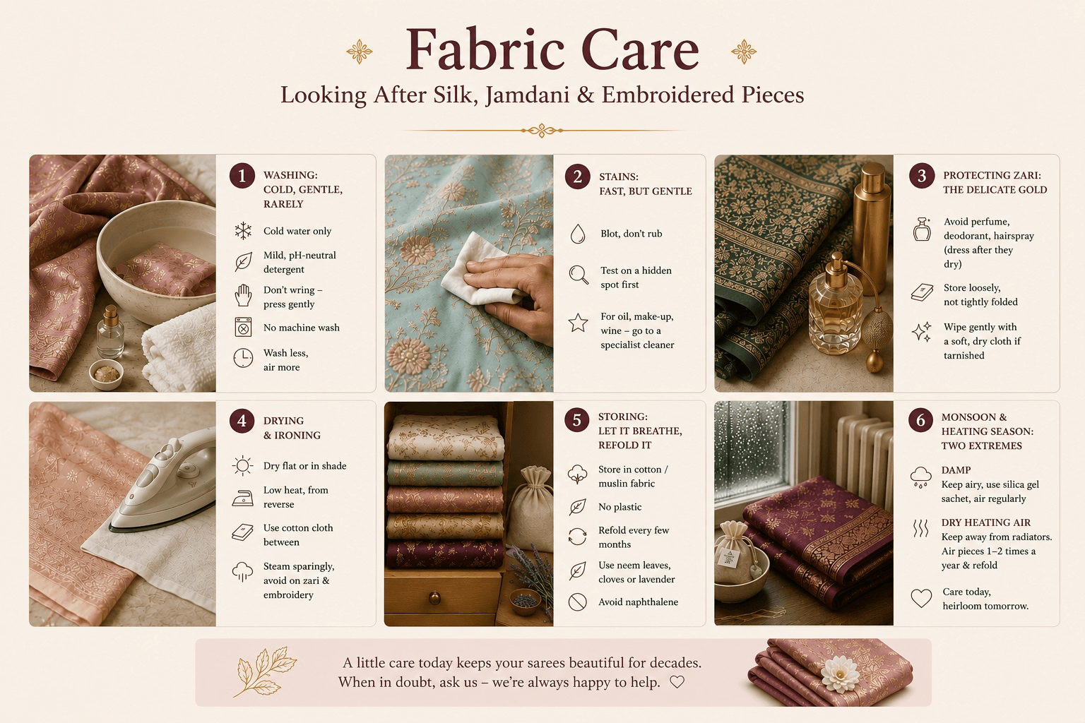 Fabric Care: Looking After Silk, Jamdani & Embroidered Pieces