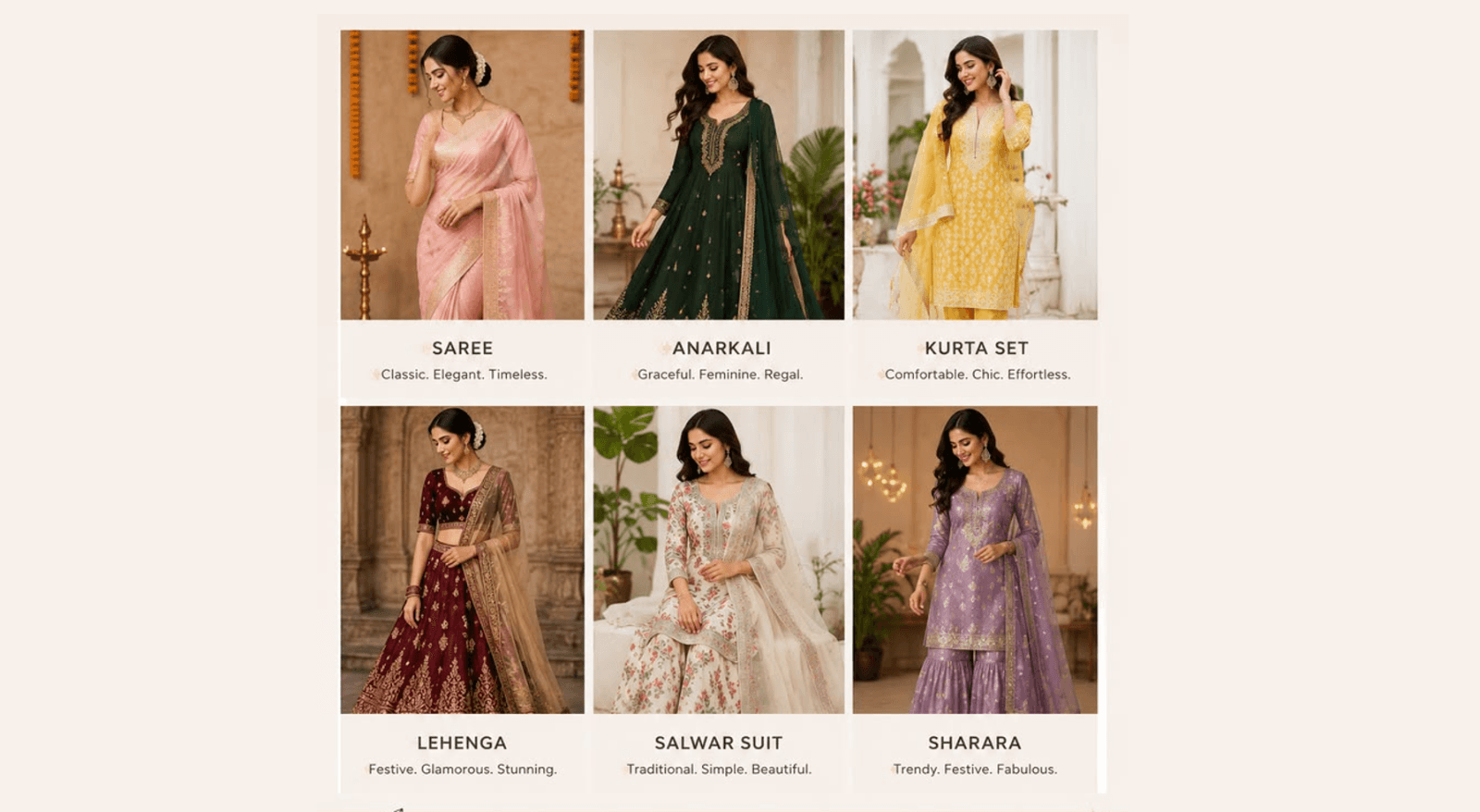Sari, Lehenga oder Salwar Kameez? Der Unterschied