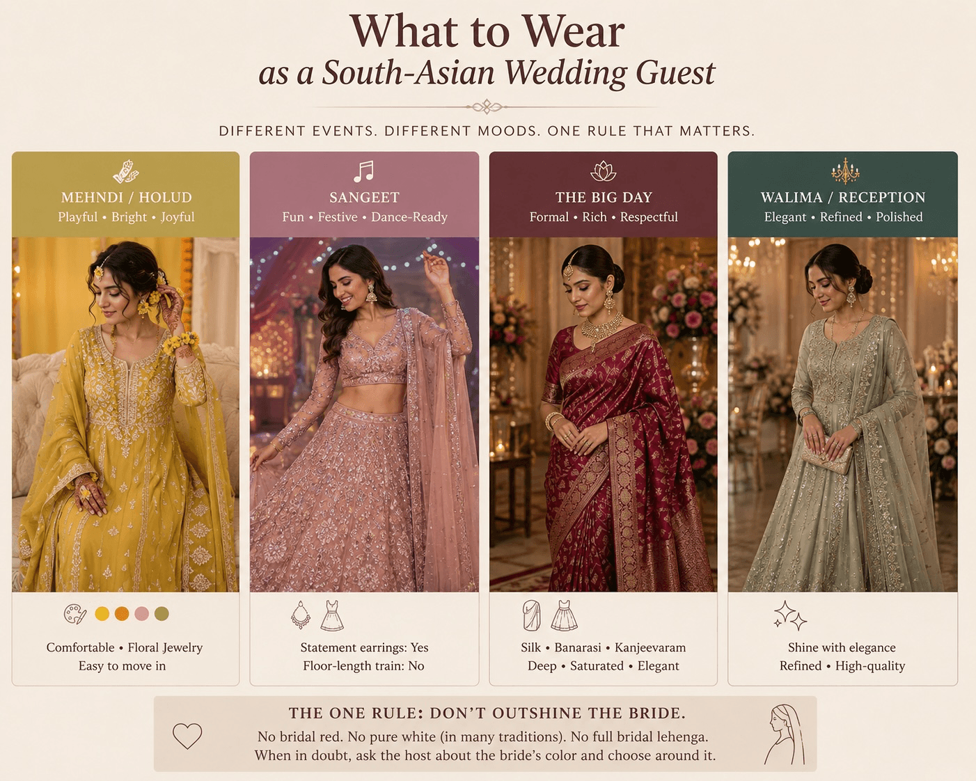 What to Wear as a South-Asian Wedding Guest